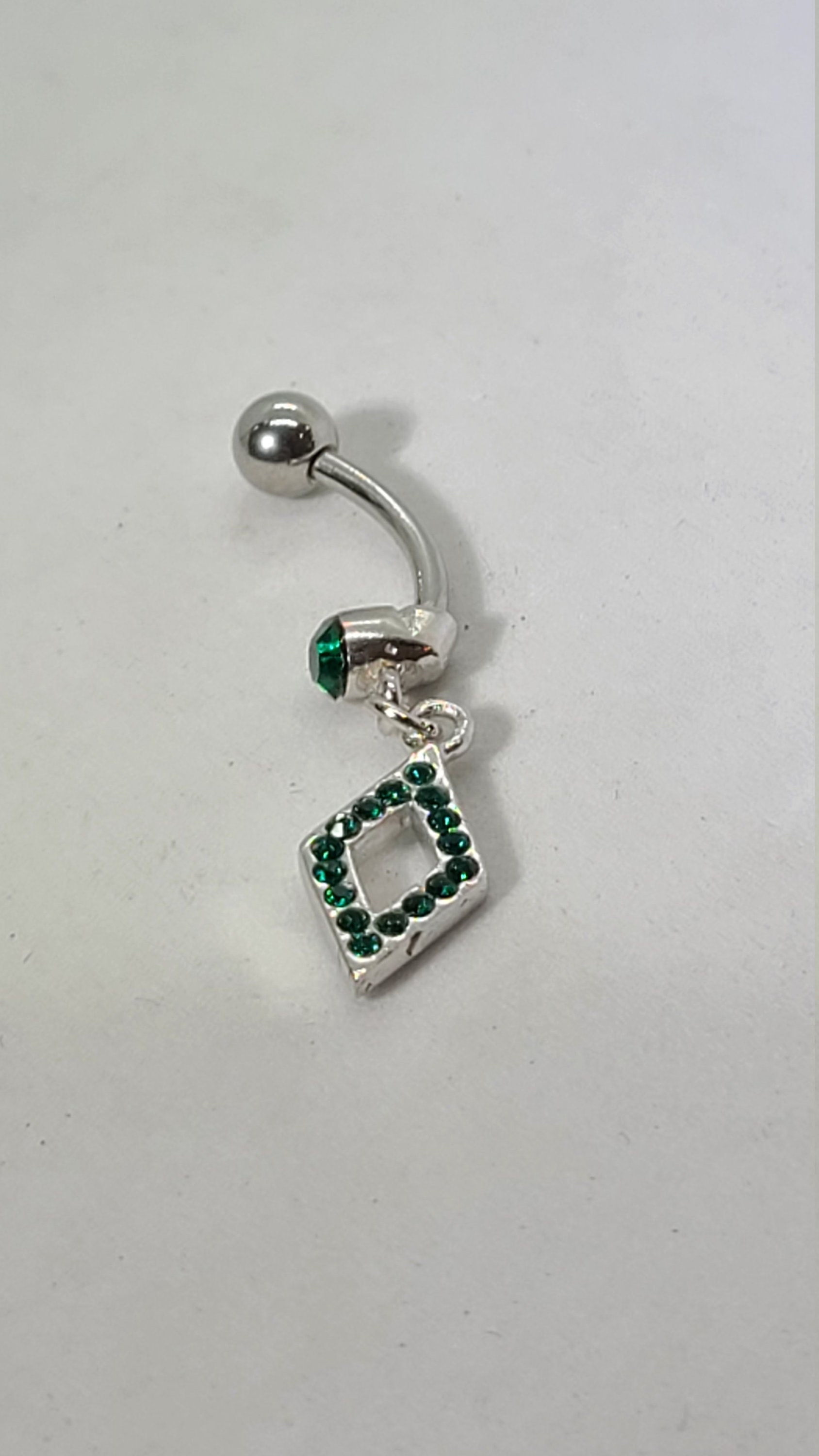 Sterling Silver CZ Belly Button Rings Etsy UK