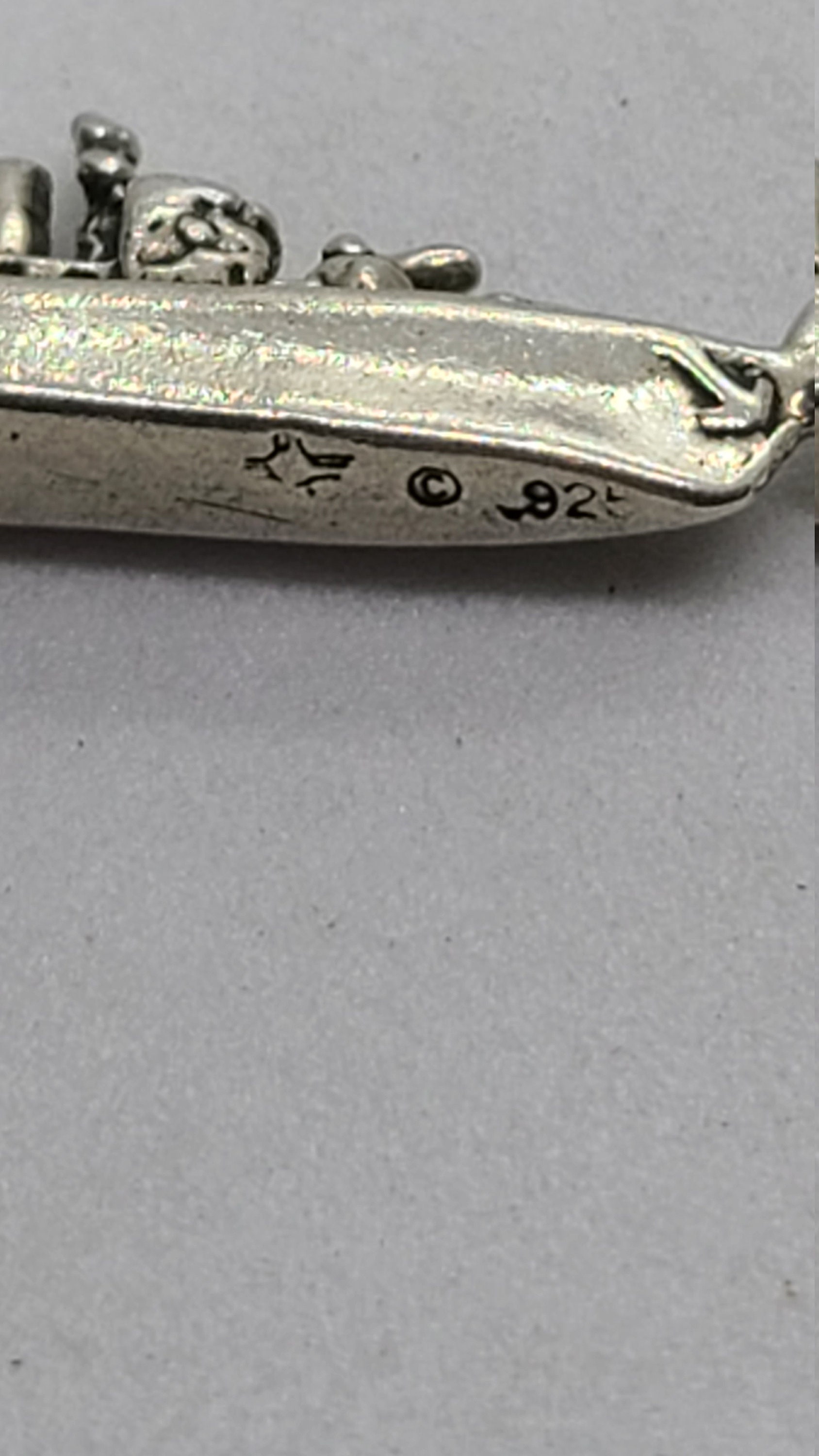 Sterling Silver Long Boat Charm Etsy Canada