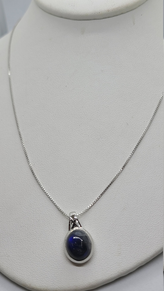 Sterling silver blue stone Gem