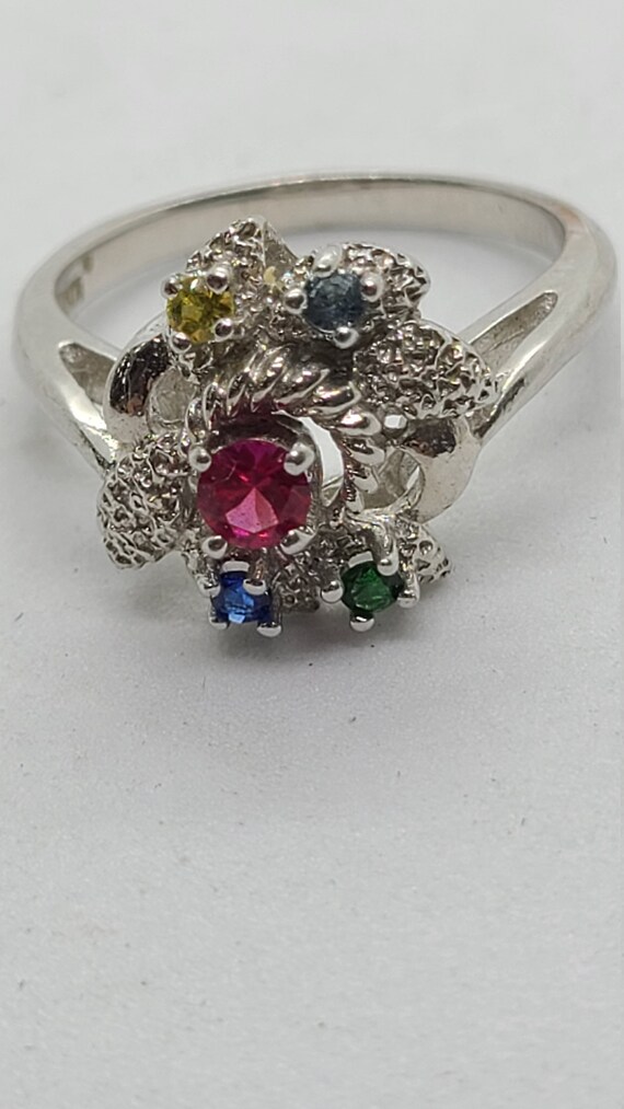 10K White Gold Mother's Ring | Etsy