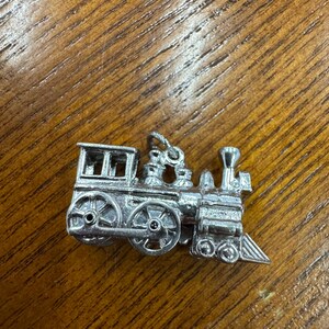 Vintage Sterling Silver 25MM Train Charm