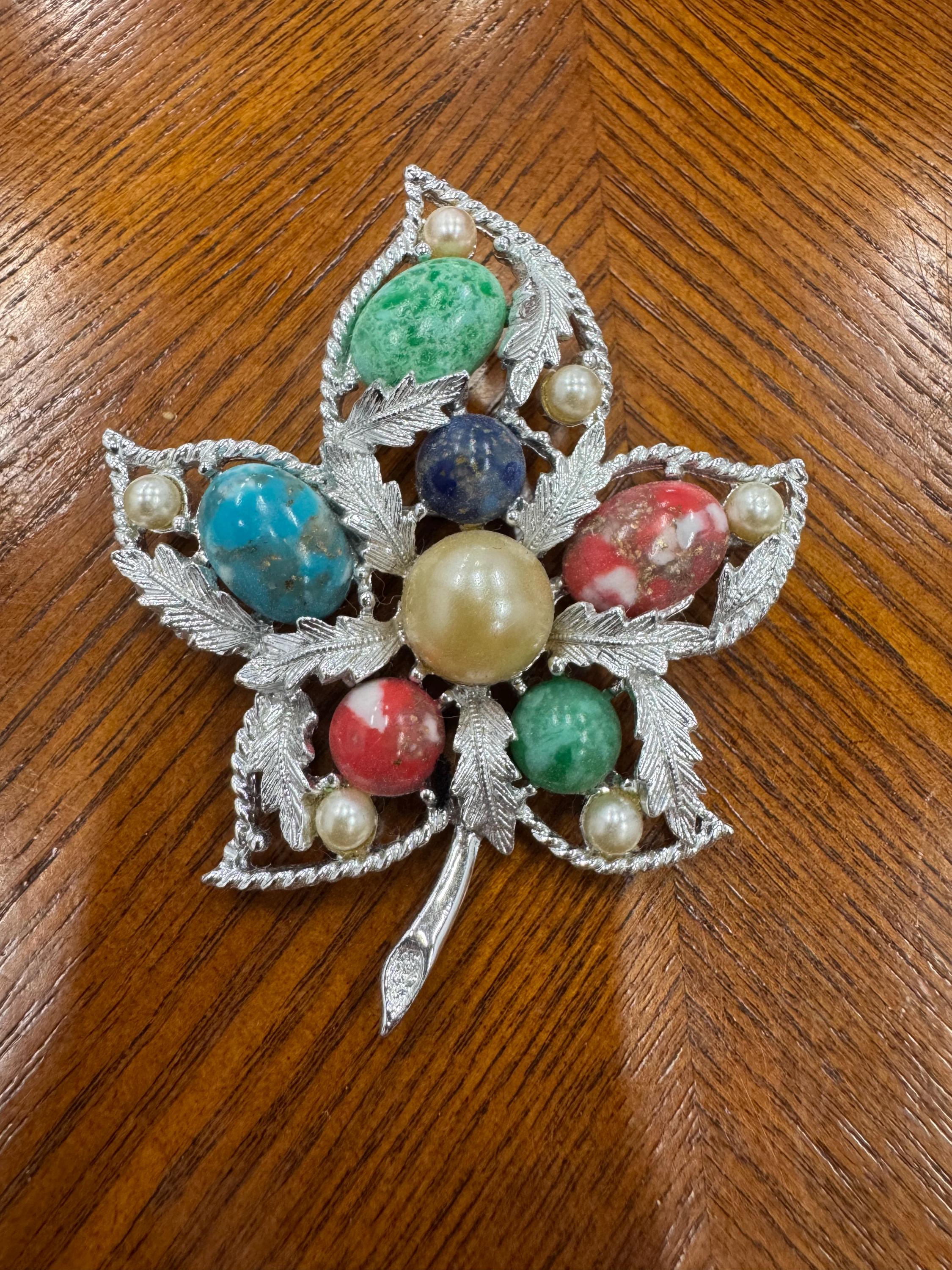 Broche Arbre de vie Sarah Coventry vintage 1969 Épinglette - France