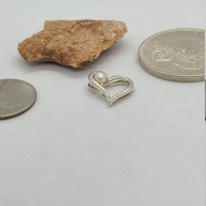 Sterling Silver Heart With A Pearl Pendant