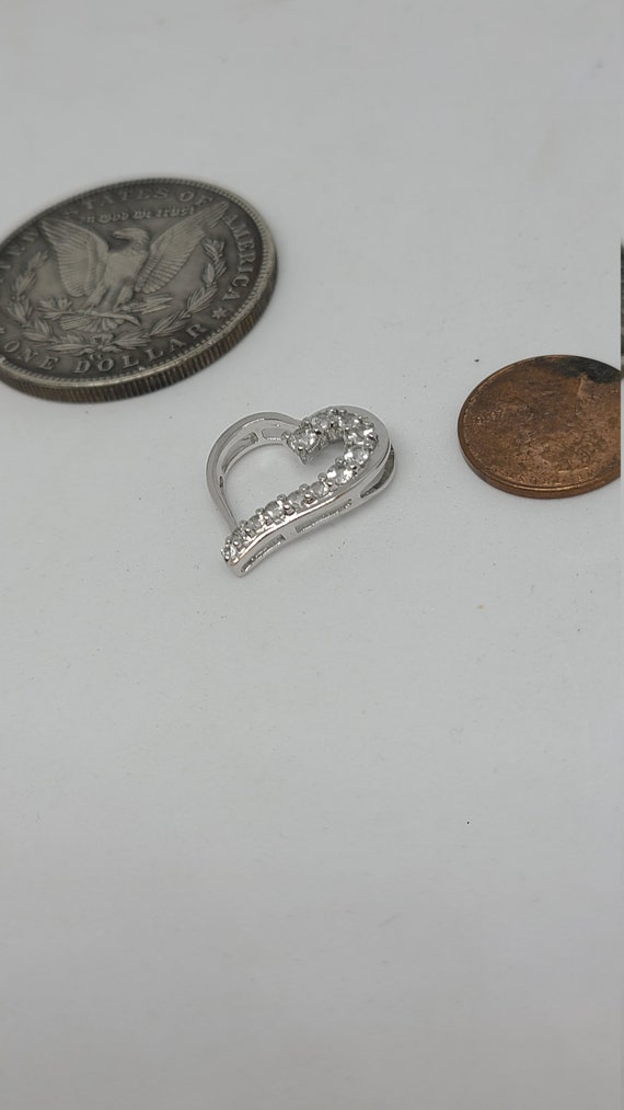 Sterling Silver Heart with CZ Pendant
