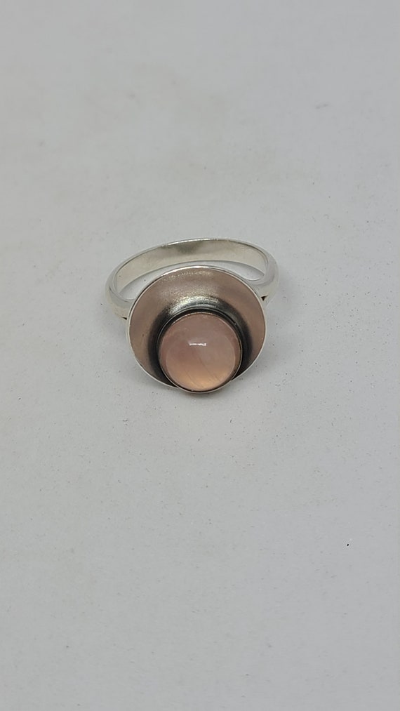 Sterling Silver Pink Quartz Ring