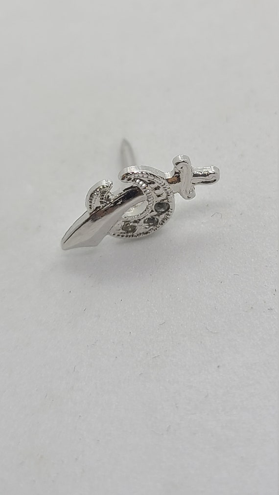 Sterling Silver Cubic Zirconia Shriner's Pin