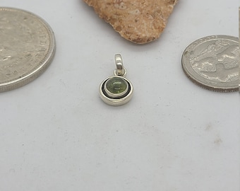 Sterling Silver Green Cabochon Pendant