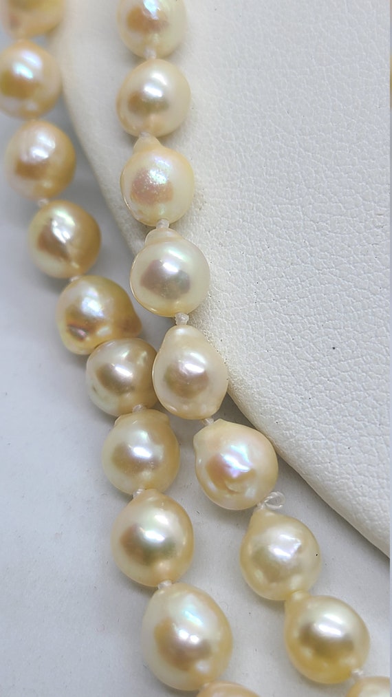 Vintage Sterling Silver 6MM 50 inch Pearl Necklace - image 2