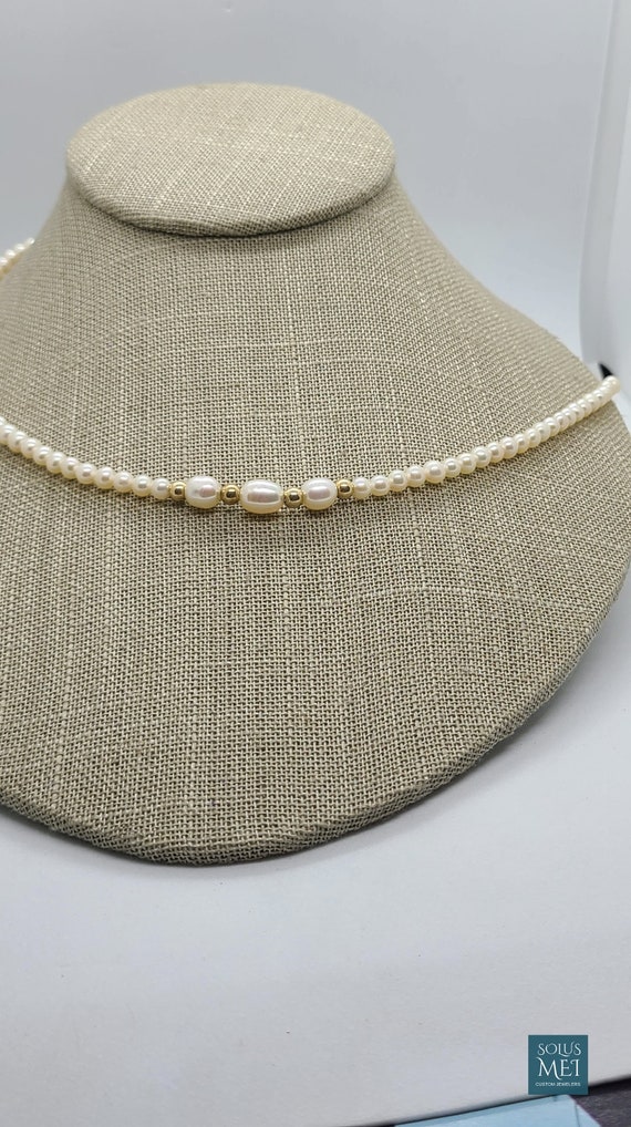 18" 4mm White Freshwater Pearl Necklace