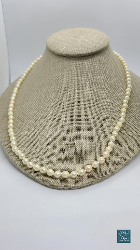 21" 5mm Cream Pearl Necklace