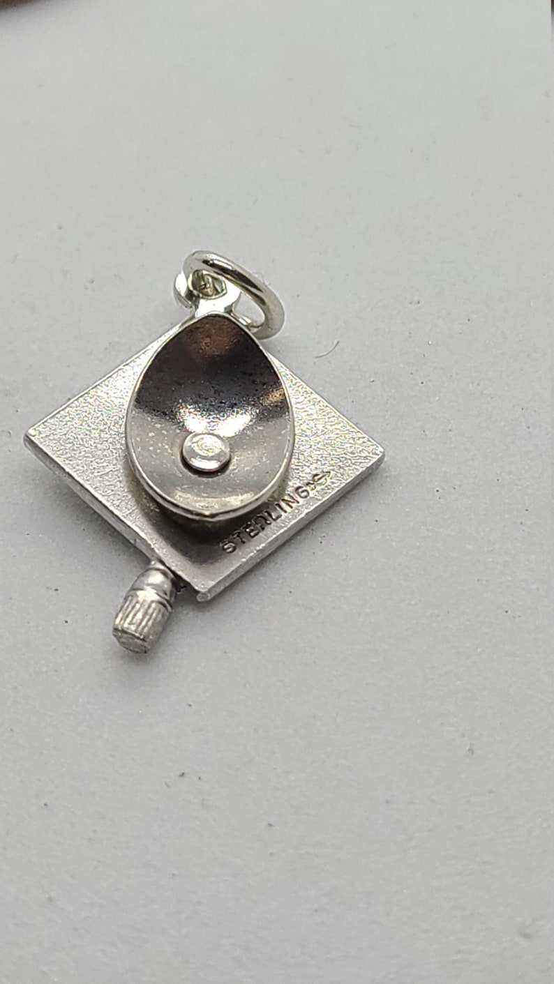 Sterling Silver Graduation Cap Charm