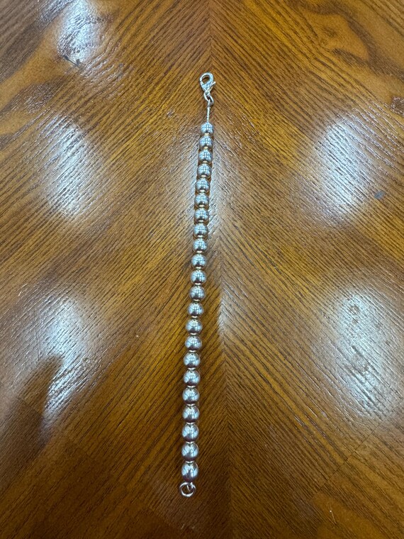 Sterling Silver 8MM Bead 8.5 inch Bracelet