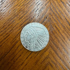 Moeda indiana de prata fina .999 Troy Oz