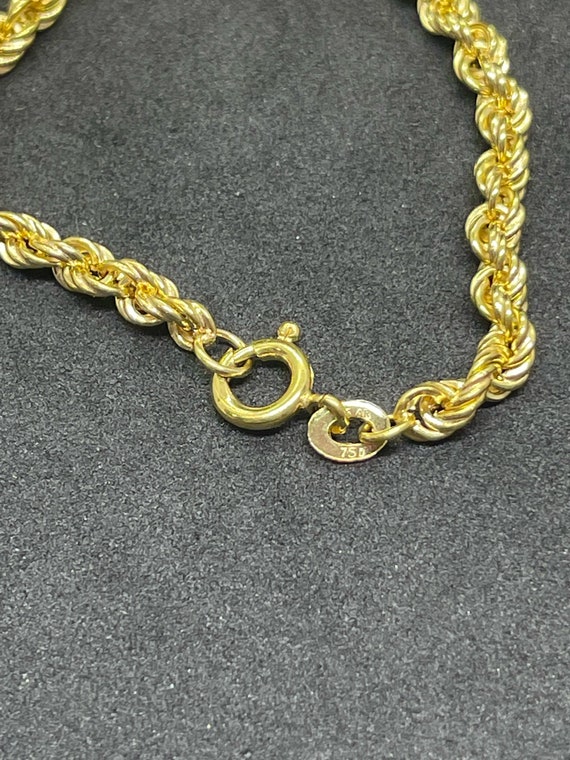 18K Yellow Gold 20 Inch 4MM Rope Chain 