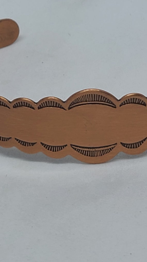 Solid Copper Engravable Bangle Bracelet - image 2