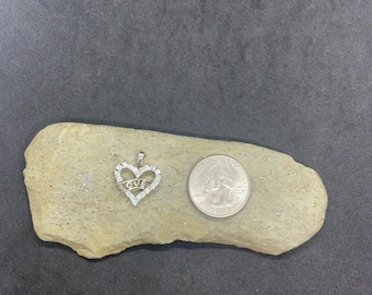 Collana in argento sterling con cuore rosa: ciondolo in