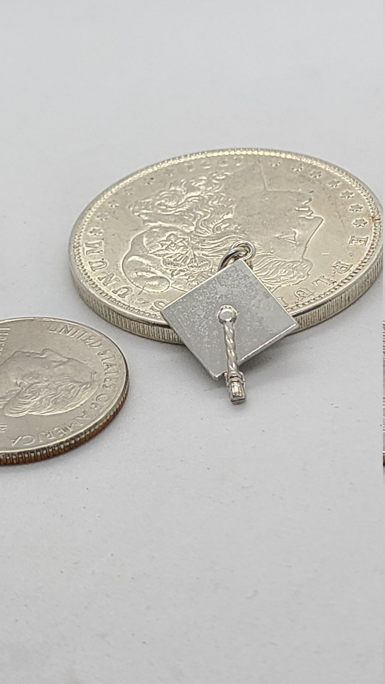 Sterling Silver Graduation Cap Charm