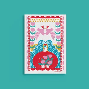 Poster uccello su carta ruvida per la decorazione