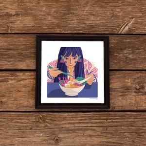 Poster Ramen 20x20 su carta strutturata per decorazione