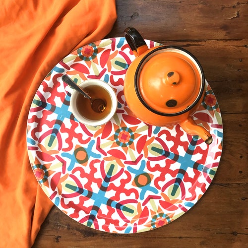 Wooden kitchen tray "azulejos"