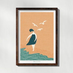 Poster Il mare A4 su carta ruvida per la decorazione