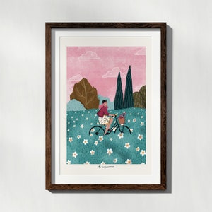 Poster di biciclette A4 su carta ruvida per la decorazione
