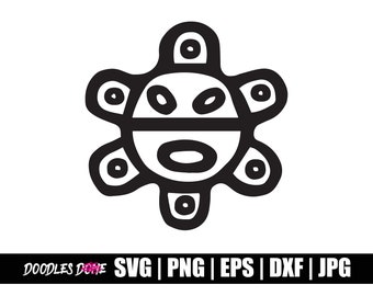 Taino Sonne SVG | Taino Sonne PNG | Taino Sonne Clip Art | Fuerte von Jolijou handgezeichnet Porto Rico Cricut | Schnittmuster-Datei | Taino Sonne Vektor