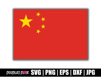 China Flag SVG | China Flag PNG | China Flag Clip Art | China Flag Vector | China Flag Cricut | China Flag Cut File