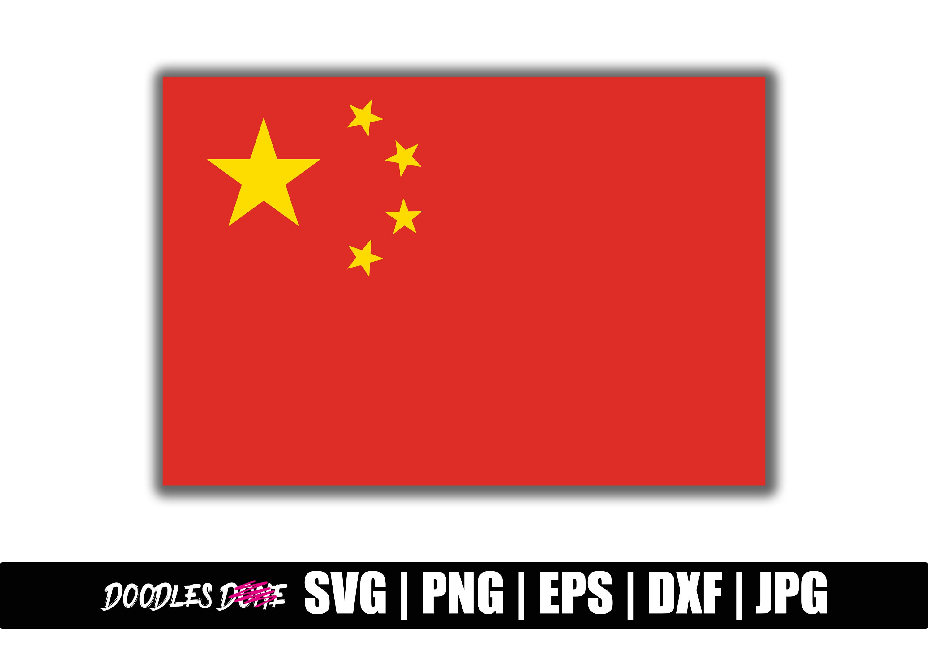 China Flag Svg Png Eps Dxf Jpg Files Clip Art Vector - Etsy