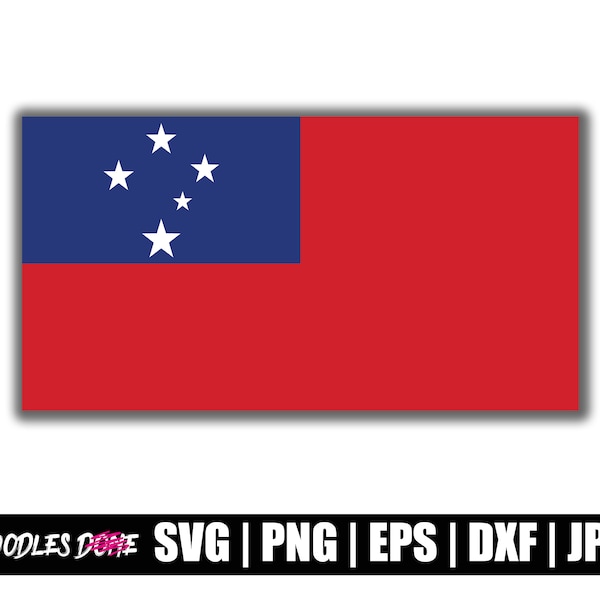 Samoa Flag svg, png, eps, dxf, jpg files, Clip Art, Vector, Cricut, Cut File - Instant Download
