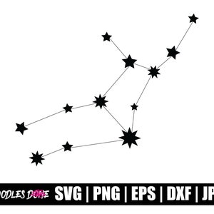 Constelação do Zodíaco de Virgem svg, png, eps, dxf, arquivos jpg, clipart, vetor, cricut, arquivo cortado - download instantâneo