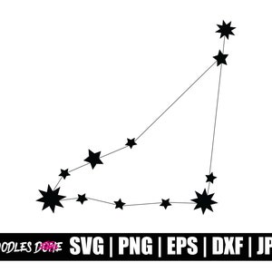 Steenbok Zodiac Constellation svg, png, eps, dxf, jpg-bestanden, Clip Art, Vector, Cricut, Cut File - Instant Download