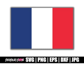 France Flag svg, png, eps, dxf, jpg files, Clip Art, Vector, Cricut, Cut File - Instant Download