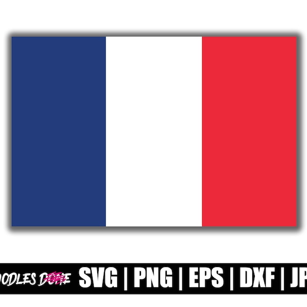 France Flag svg, png, eps, dxf, jpg files, Clip Art, Vector, Cricut, Cut File - Instant Download