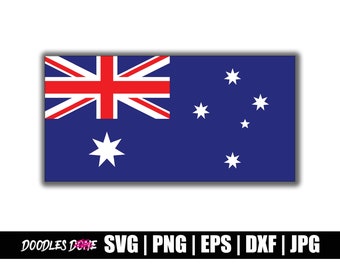 Australia Flag svg, png, eps, dxf, jpg files, Clip Art, Vector, Cricut, Cut File - Instant Download