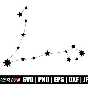 Vissen dierenriem sterrenbeeld svg, png, eps, dxf, jpg-bestanden, illustraties, vector, Cricut, gesneden bestand - direct downloaden