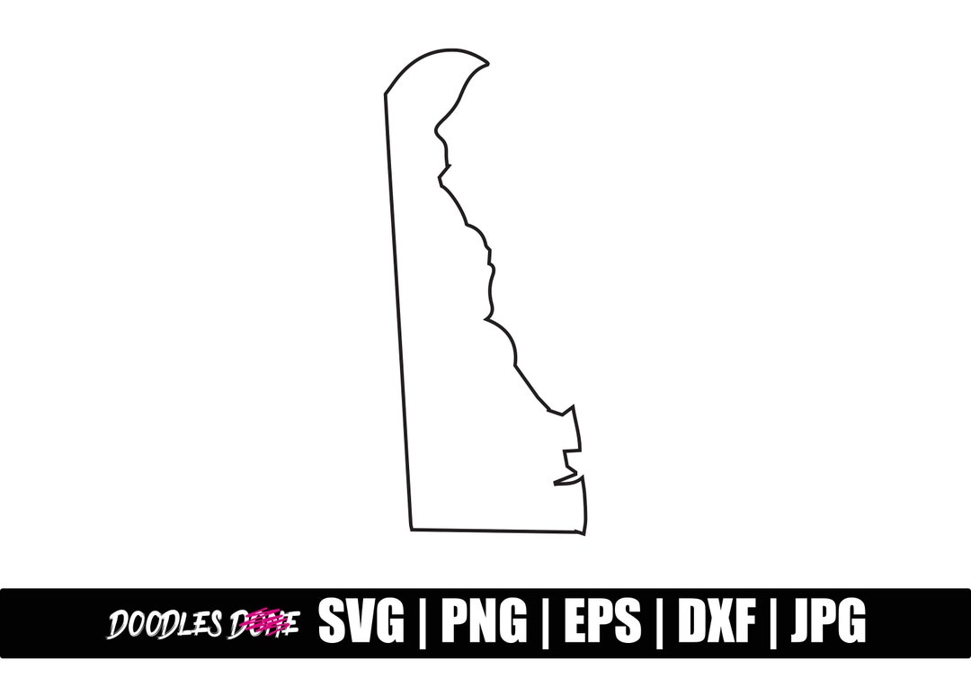 Delaware Outline SVG | Delaware PNG | Delaware Flag Clip Art | Delaware ...