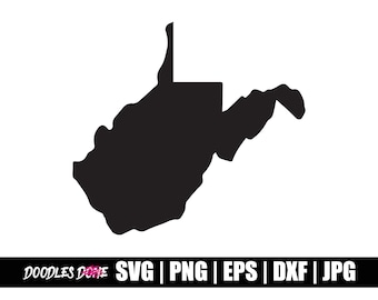 West Virginia State svg, png, eps, dxf, jpg Dateien, Clip Art, Vektor, Cricut, Cut File - Instant Download