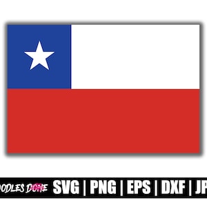 May include: The flag of Chile, a horizontal tricolour with a blue stripe at the top, a white stripe in the middle, and a red stripe at the bottom. A white five-pointed star is centered on the blue stripe.