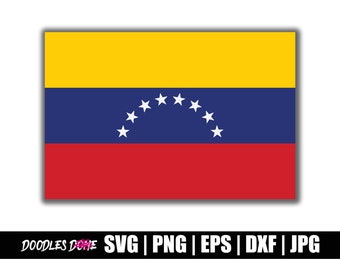 Venezuela Flag svg, png, eps, dxf, jpg files, Clip Art, Vector, Cricut, Cut File - Instant Download