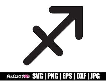 Sagittarius Zodiac Sign svg, png, eps, dxf, jpg files, Clip Art, Vector, Cricut, Cut File - Instant Download