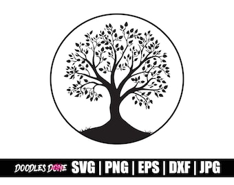 Tree svg, png, eps, dxf, jpg files – Instant Download, clip art, cricut, cut file, sublimation, silhouette