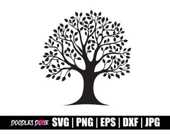 Tree svg, png, eps, dxf, jpg files – Instant Download, clip art, cricut, cut file, sublimation, silhouette