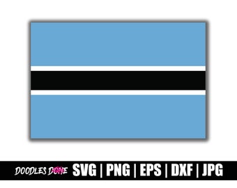 Vlag van Botswana SVG | Botswaanse vlag PNG | Vlag van Botswana illustraties | Vlag van Botswana Vector | Botswaanse vlag Cricut | Botswaanse vlag gesneden bestand