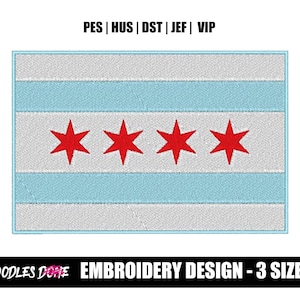 Chicago llllinois Stickerei Design - INSTANT Download - Pes Format