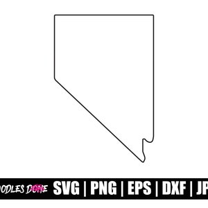 Nevada Outline svg, png, eps, dxf, jpg fichiers, clip art, vector, cricut, fichier coupé - téléchargement instantané
