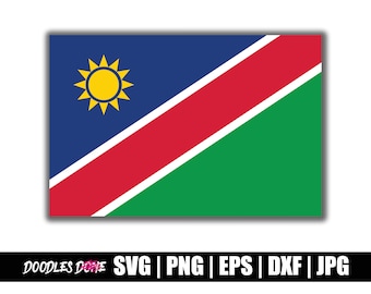Namibia Flag svg, png, eps, dxf, jpg files, Clip Art, Vector, Cricut, Cut File - Instant Download