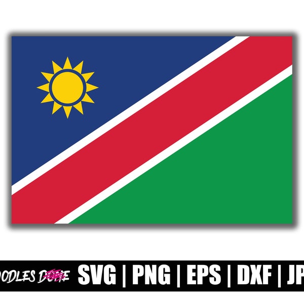 Namibia Flag svg, png, eps, dxf, jpg files, Clip Art, Vector, Cricut, Cut File - Instant Download