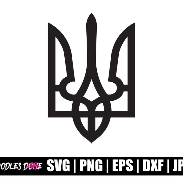 Trident Ukraine svg, png, eps, dxf, jpg files, Clip Art, Vector, Cricut, Cut File - Instant Download