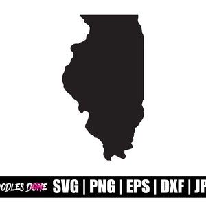 Illinois State SVG, PNG, EPS, DXF, jpg-bestanden, clip art, vector, Cricut, cut-bestand-Instant Download